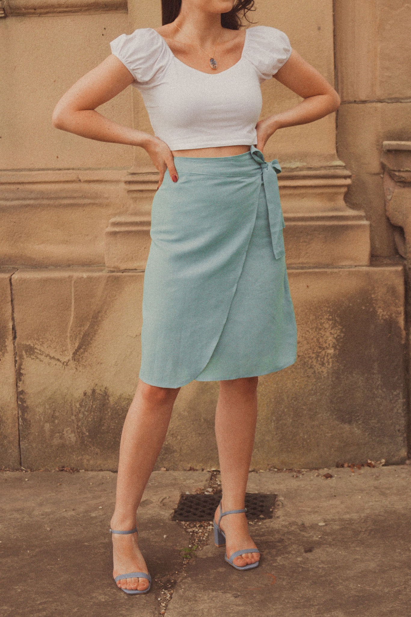 DIY Wrap Midi Skirt tintofmint